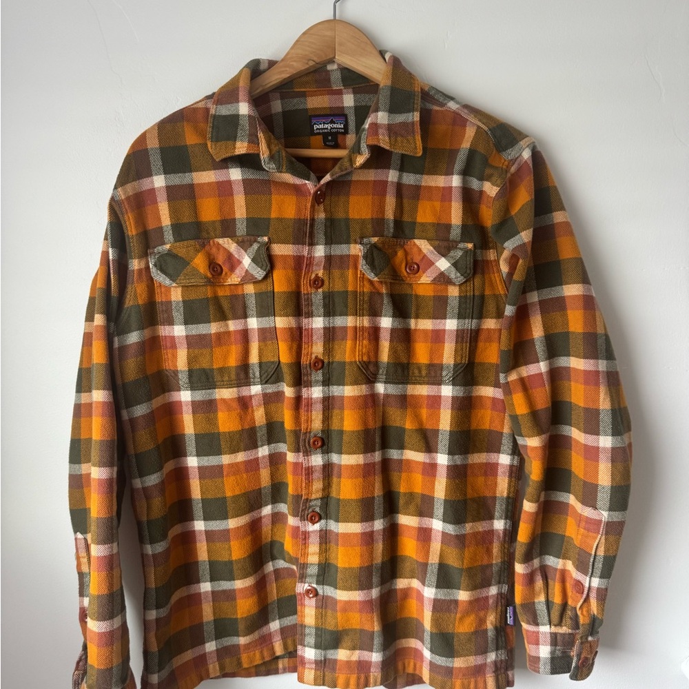 Patagonia Men's Fjord Flannel - Yellow and Green